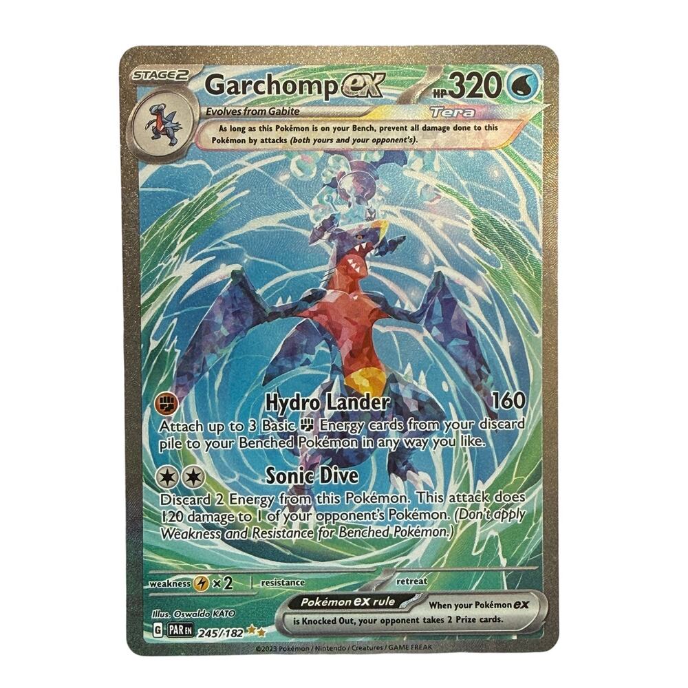 Pokémon TCG Garchomp ex 245/182 SV04 Paradox Rift 2023 Full Art Holo SIR NM-MT
